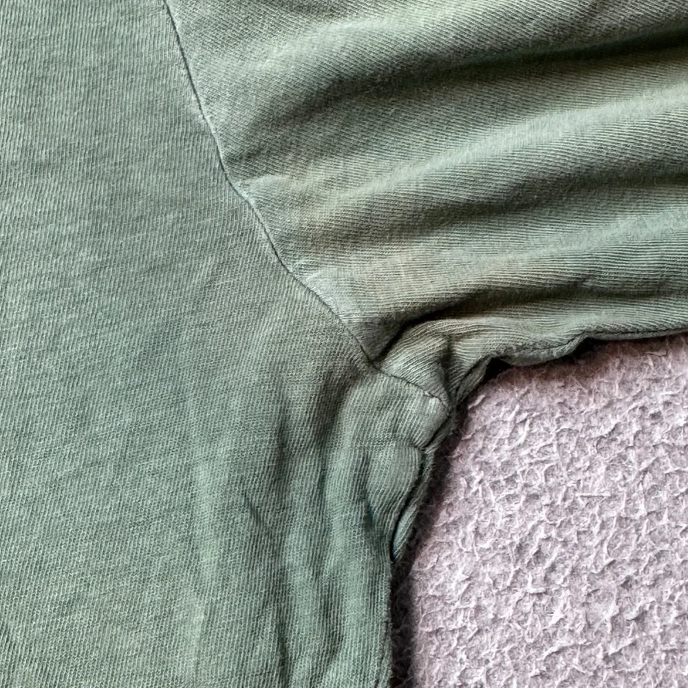 The North Face T-Shirt Mens M Green Long Sleeve Camo Logo NF0A3FQ8 Crewneck‎